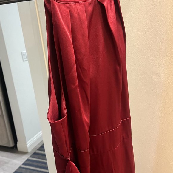 Alex and Eve Satin Belted Evening Dress - Picture 5 of 5